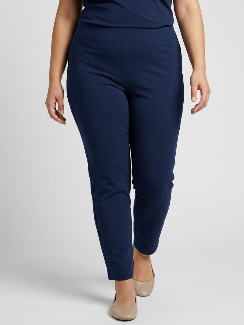 INC International Concepts Navy Slim Ponte Ankle Pants